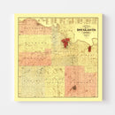 Vintage Map of Douglas County, Kansas 1887