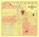 Vintage Map of Douglas County, Kansas 1887