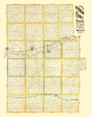 Vintage Map of Dickinson County, Kansas 1885