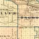 Vintage Map of Lincoln County, Nebraska 1894