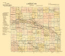 Vintage Map of Lincoln County, Nebraska 1894
