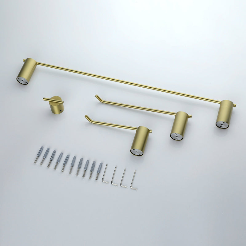 4 Piece Stainless Steel Bathroom Towel Rack Set Wall Mount Bathroom Accessories