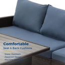 7 Piece Patio Dining Set With Cushions, Modular Sectional Sofa & Storage Table by HouseOfZazla