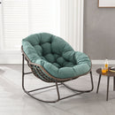 Indoor / Outdoor Oversized Wicker Egg Rocker Chair - Light Green by HouseOfZazla
