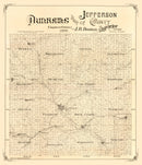 Vintage Map of Jefferson County, Nebraska 1889