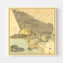 Vintage Map of Los Angeles County, California 1898