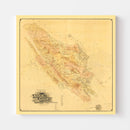 Vintage Map of Marin County, California 1892