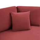 Modern 3 Seater Upholstered Sofa With Curved Design by HouseOfZazla