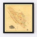 Vintage Map of Marin County, California 1892