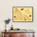 Vintage Map of Monterey County, California 1877