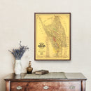 Vintage Map of Napa County, California 1876