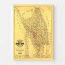 Vintage Map of Napa County, California 1876
