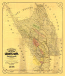 Vintage Map of Napa County, California 1876