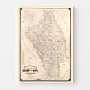Vintage Map of Napa County, California 1895