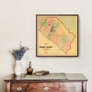 Vintage Map of Orange County, California 1889