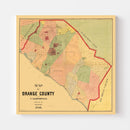 Vintage Map of Orange County, California 1889
