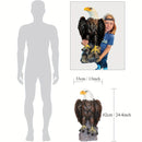 13" H x 24.4" L Large Standing Bald Eagle Garden Statue by HouseOfZazla