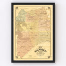 Vintage Map of San Joaquin County, California 1894