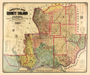 Vintage Map of Solano County, California 1890