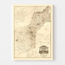 Vintage Map of Yuba County, California 1887