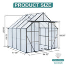 Double Door Polycarbonate house Raised Base And Anchor Aluminum Heavy Duty Walk In houses For Outdoor Backyard In All Season by HouseOfZazla