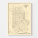 Vintage Map of San Francisco, California 1849