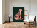 Sassy Coral Cheetah Illustration