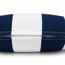 4 Pack Outdoor Lumbar Pillow Covers - Navy Blue/White Striped