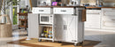K&K 53.5'' Farmhouse Kitchen Island with Power Outlet