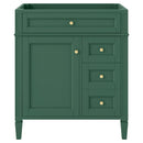 Bathroom Vanity With 2 Drawers And Tip-Out Drawer, Storage Cabinet by HouseOfZazla