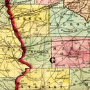 Vintage Map of Alabama 1853