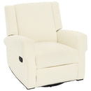Manual Recliner Chair With Swivel Rocker Function, Dual Recline Angles by Unique Piece Furniture