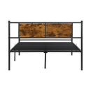 California King Bed Frame - Stylish Design with Wood Panel Headboard
