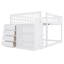 Bunk Bed With 4 Drawers and 3 Shelves by HouseOfZazla