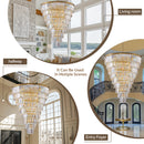 48-Inch Gold Tiered Crystal Tube Chandelier by HouseOfZazla