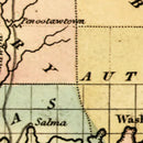 Vintage Map of Alabama 1826