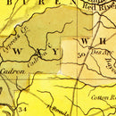 Vintage Map of Arkansas 1847