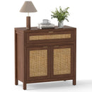 Sideboard Storage Cabinet with Rattan Doors and Drawer-Brown by LJGDeals