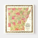 Vintage Map of Arkansas 1866
