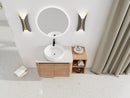 42" Wall-Mounted Bathroom Vanity With Ceramic Art Sink