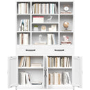 Industrial Bookcase Tall With Adjustable Shelves, Drawers & Doors by HouseOfZazla