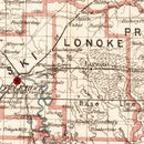 Vintage Map of Arkansas 1886
