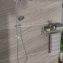 Shower System With 5 Function Rain Hand Shower And Slide Bar Combo