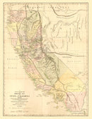 Vintage Map of California 1851