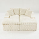 Double Chaise Lounge With Full Compressed Sponge