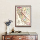 Vintage Map of California 1867