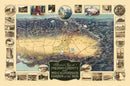 Vintage Map of Fresno County, California 1923
