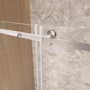 Frameless Single Sliding Shower Door & Handle And Square Tube Track by HouseOfZazla
