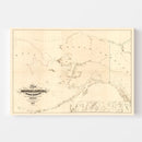 Vintage Map of Alaska 1867