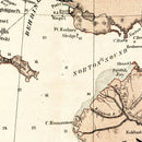 Vintage Map of Alaska 1867